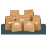 Eight Side Seal Zipper Coffee Bag with Pocket