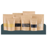 Kraft Paper Stand Up Pouch with Window