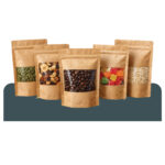 Eight Sides Seal Aluminum Foil Kraft Paper Stand Up Pouch